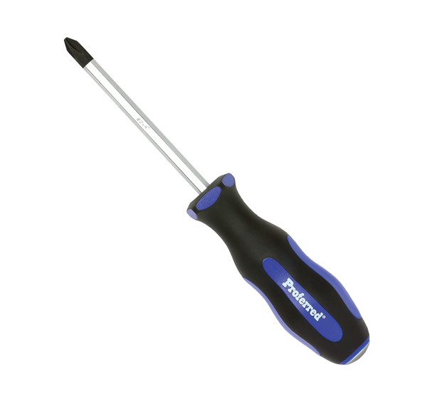 T26012 PROFERRED GO-THRU SCREWDRIVER - No. 2 (Phillips)x4" Blue PP & Black TPV Handle