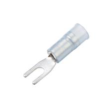 Nylon &amp; Brass Sleeve Narrow Block Spade Terminal, 10 Stud, Blue, 16-14 Ga (100 MIN)