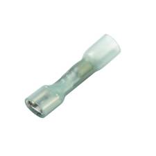 Lead-Free Heat Shrink &amp; Solder Push-On Terminal, Female, Fully Ins., .250&quot;, Blue, 16-14 Ga (10 MIN)