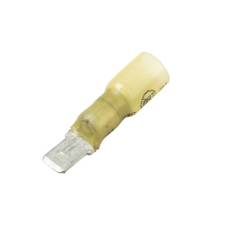 Lead-Free Heat Shrink, Crimp, &amp; Solder Push-On Terminal Male, .250&quot;, Yellow, 12-10 Ga (10 MIN)