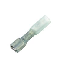 Lead-Free Heat Shrink, Crimp, &amp; Solder Push-On Terminal Female, .250&quot;, Blue, 16-14 Ga (10 MIN)