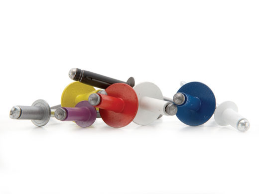 CF-/FBF44/WHITE 1/8" X .400 (.188-.250 GRIP) STAINLESS OPEN BR WHITE BODY, ROHS COMPLIANT