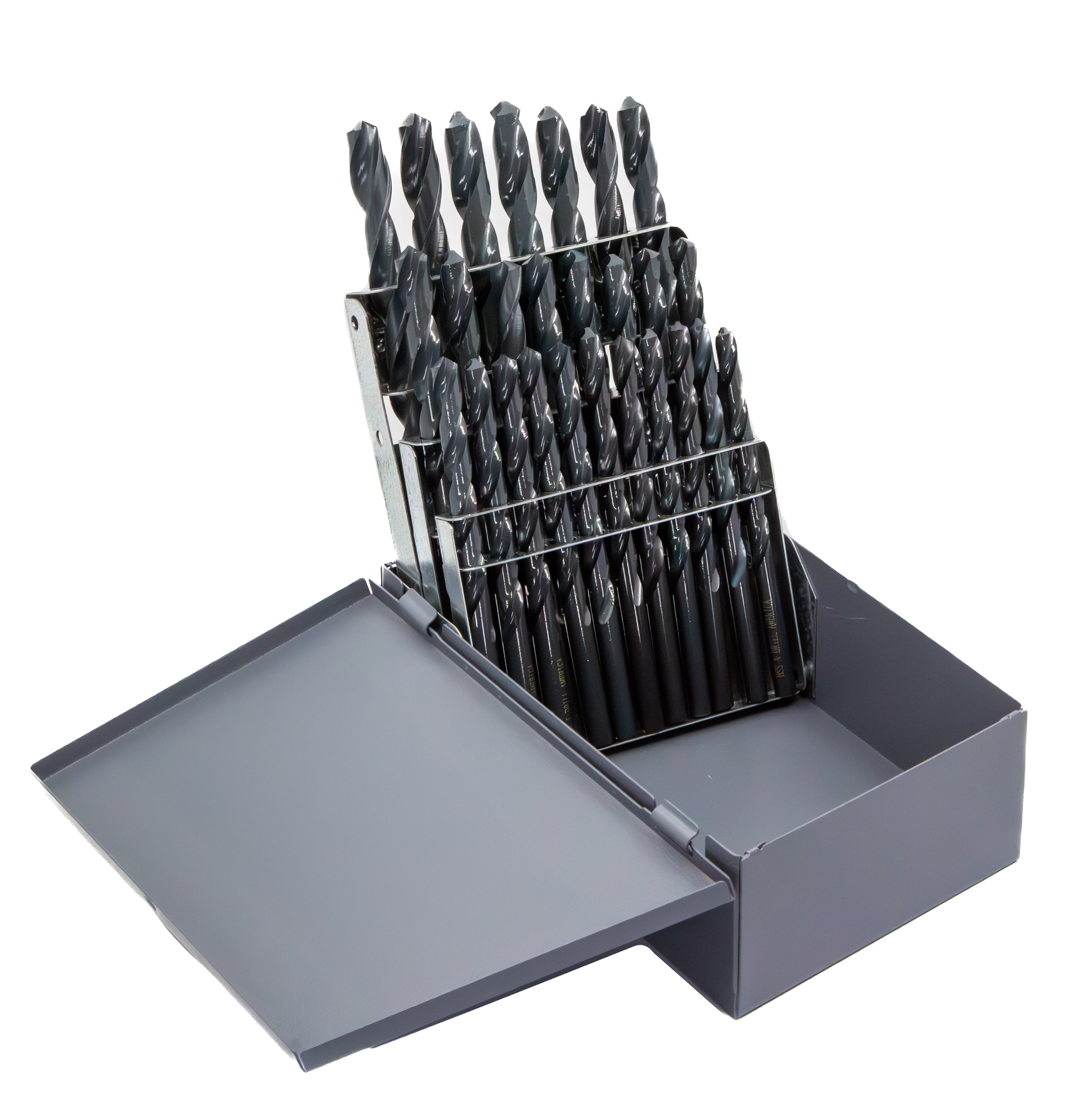 26 Piece HSS Black Oxide Jobber Length Drill Bit Set, D/AN, A -Z