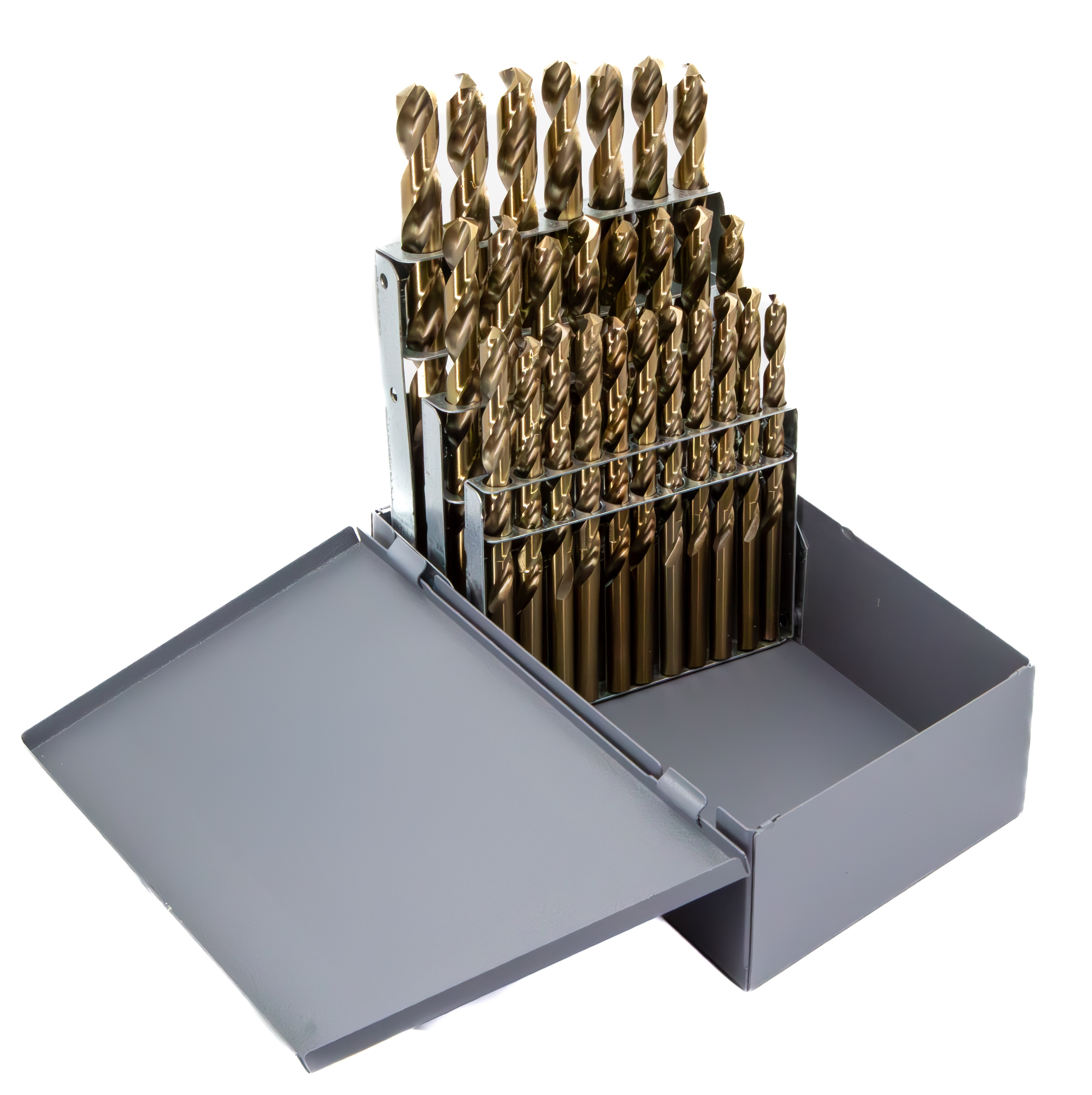 26 Piece Cobalt Split Point Stub Drill Bit Set, A -Z