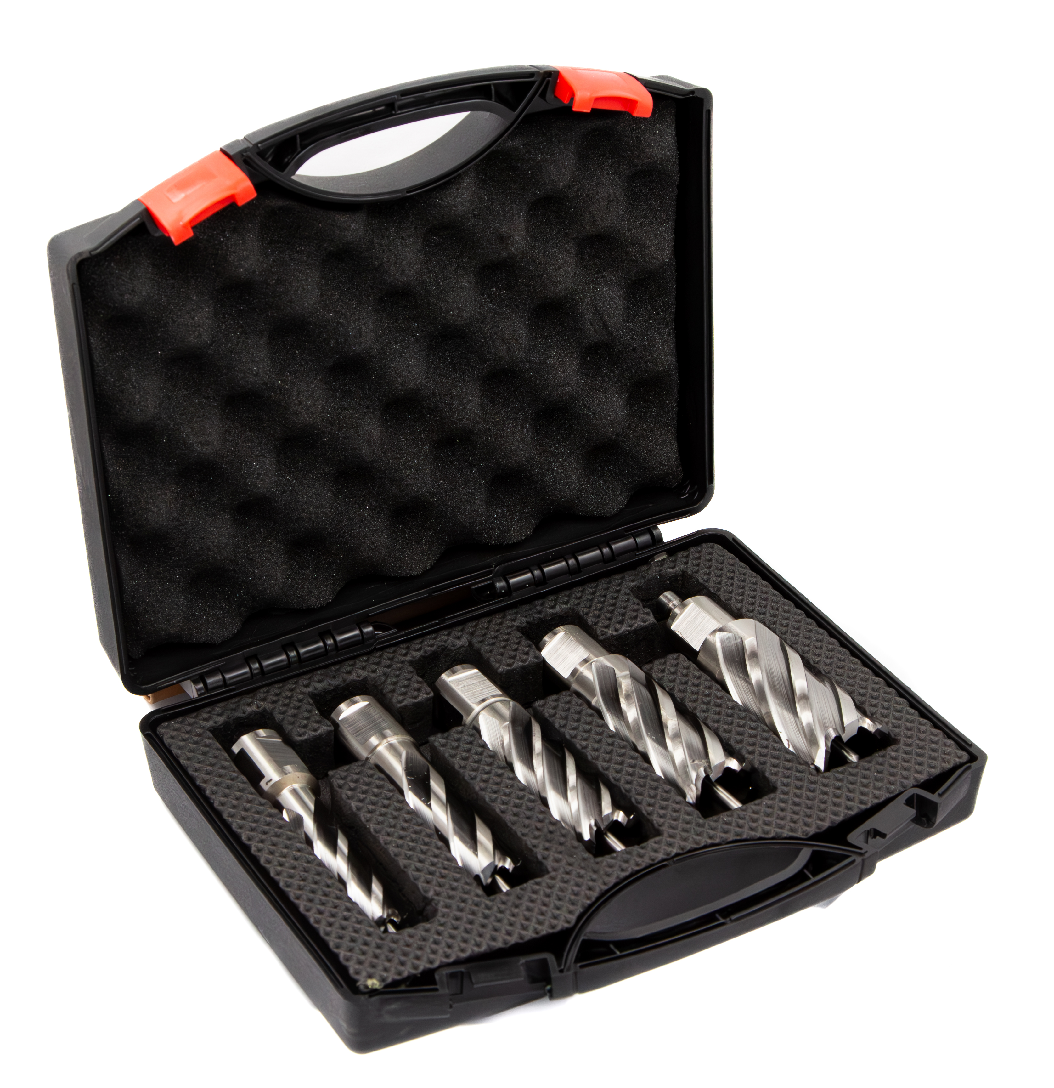 Carbide Tipped Annular Cutter Set 5 Pieces 2 Inch Depth of Cut