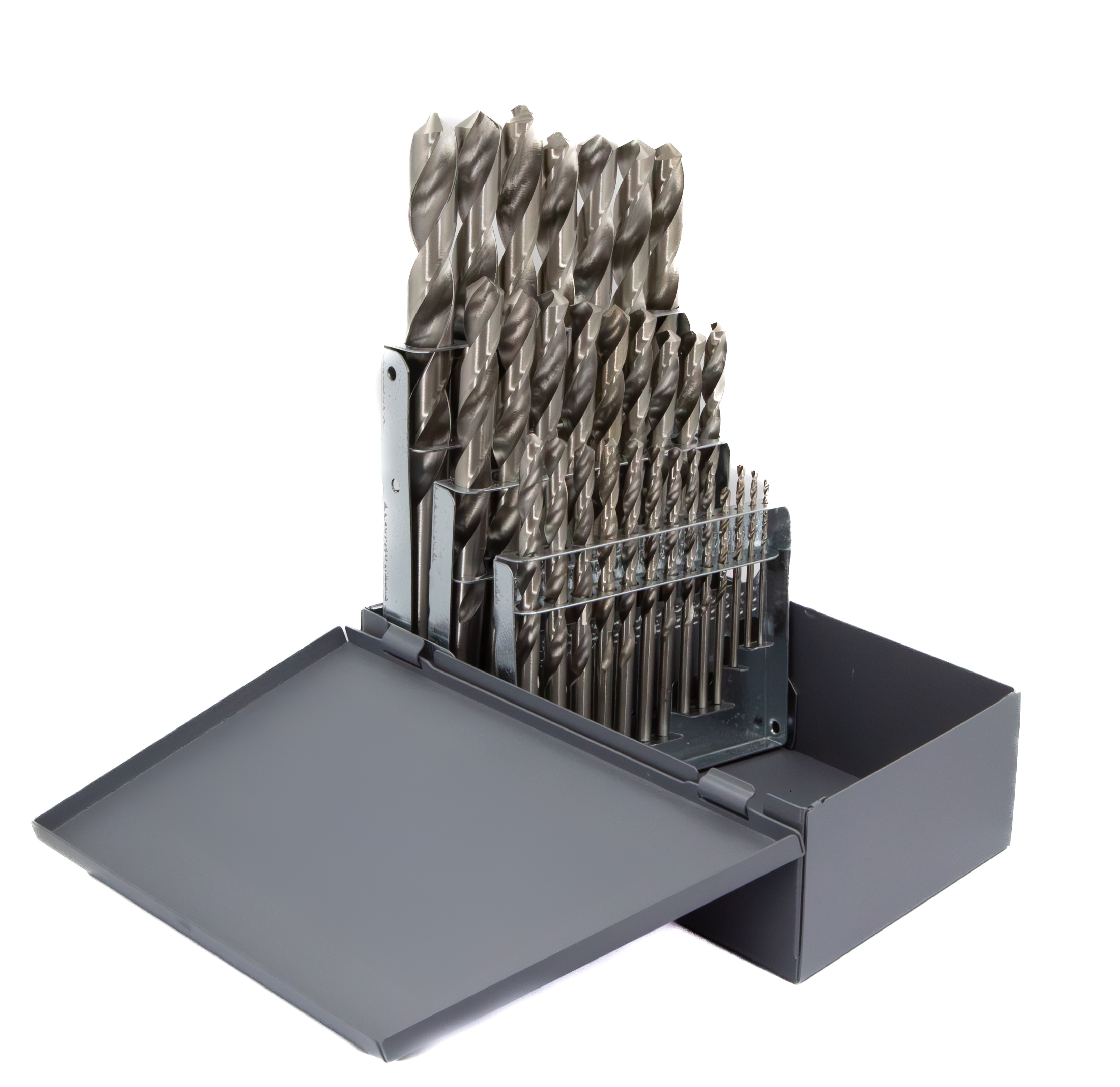 15 HSS Left Hand Jobber Length Drill Bit Set, 1/16" - 1/2"