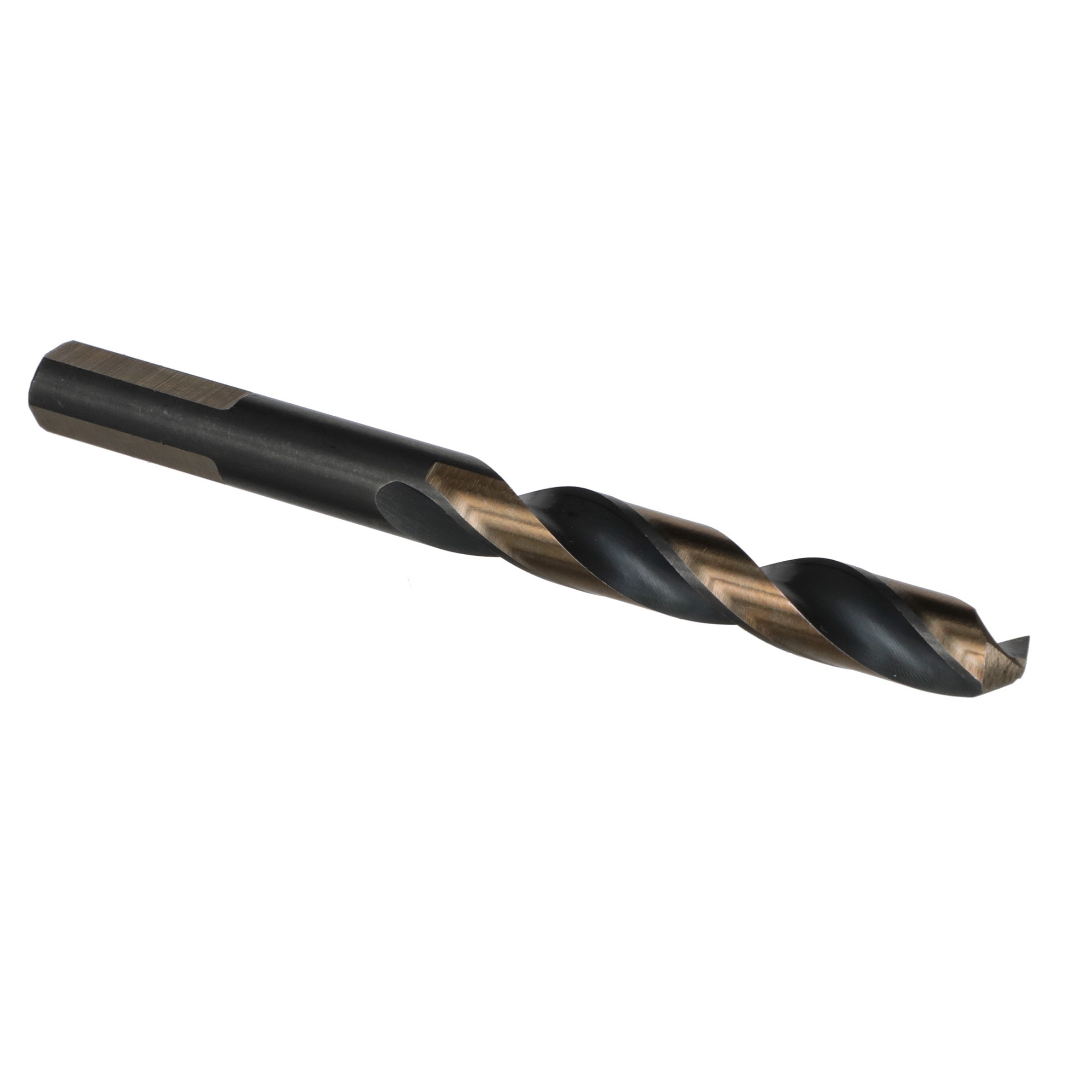 1/2" HSS Black &amp; Gold KFD Split Point Mechanics Length Drill Bit with 3-Flat Shank