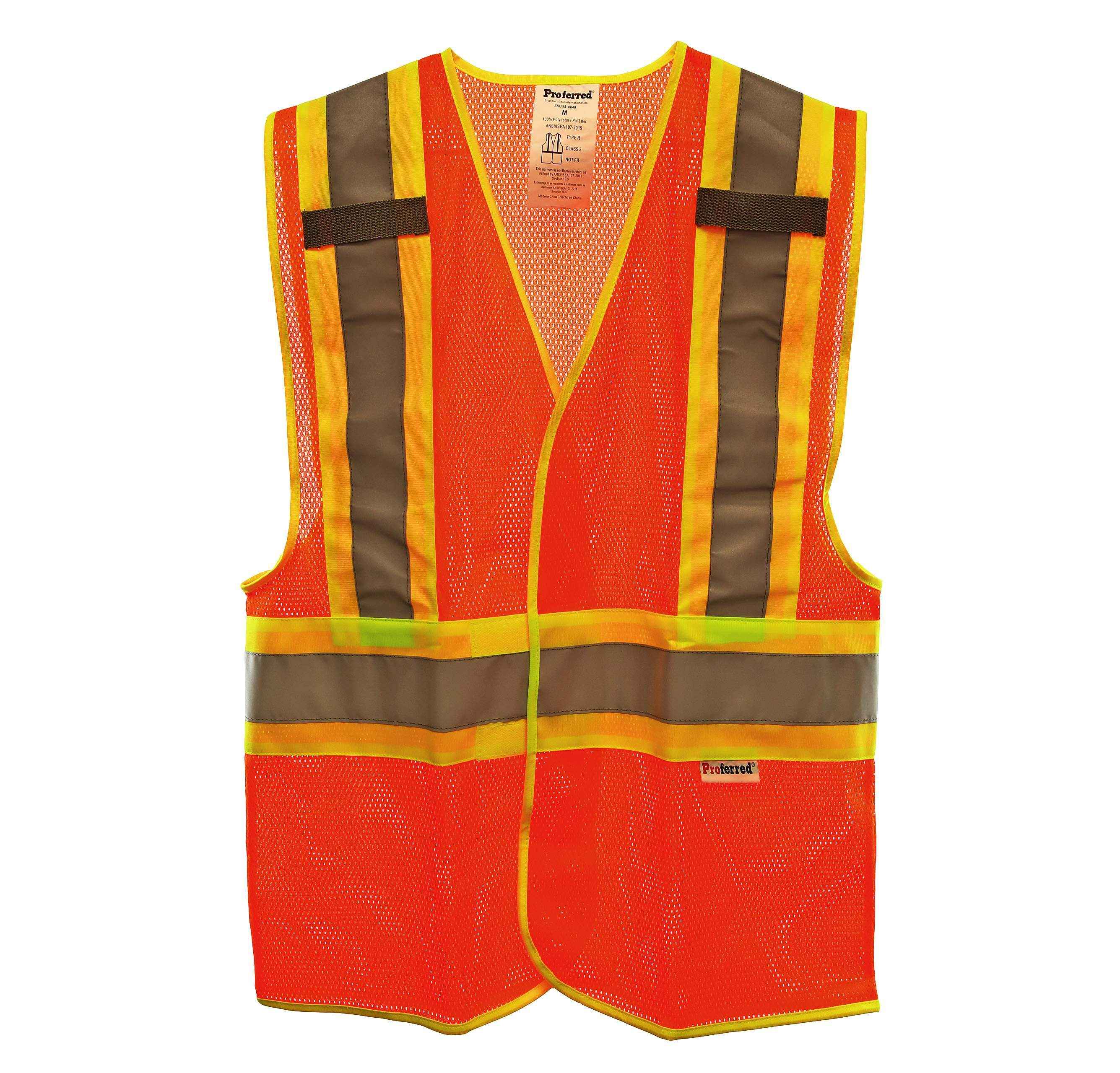 HIGH VISIBILITY VEST ORANGE ANSI 2
