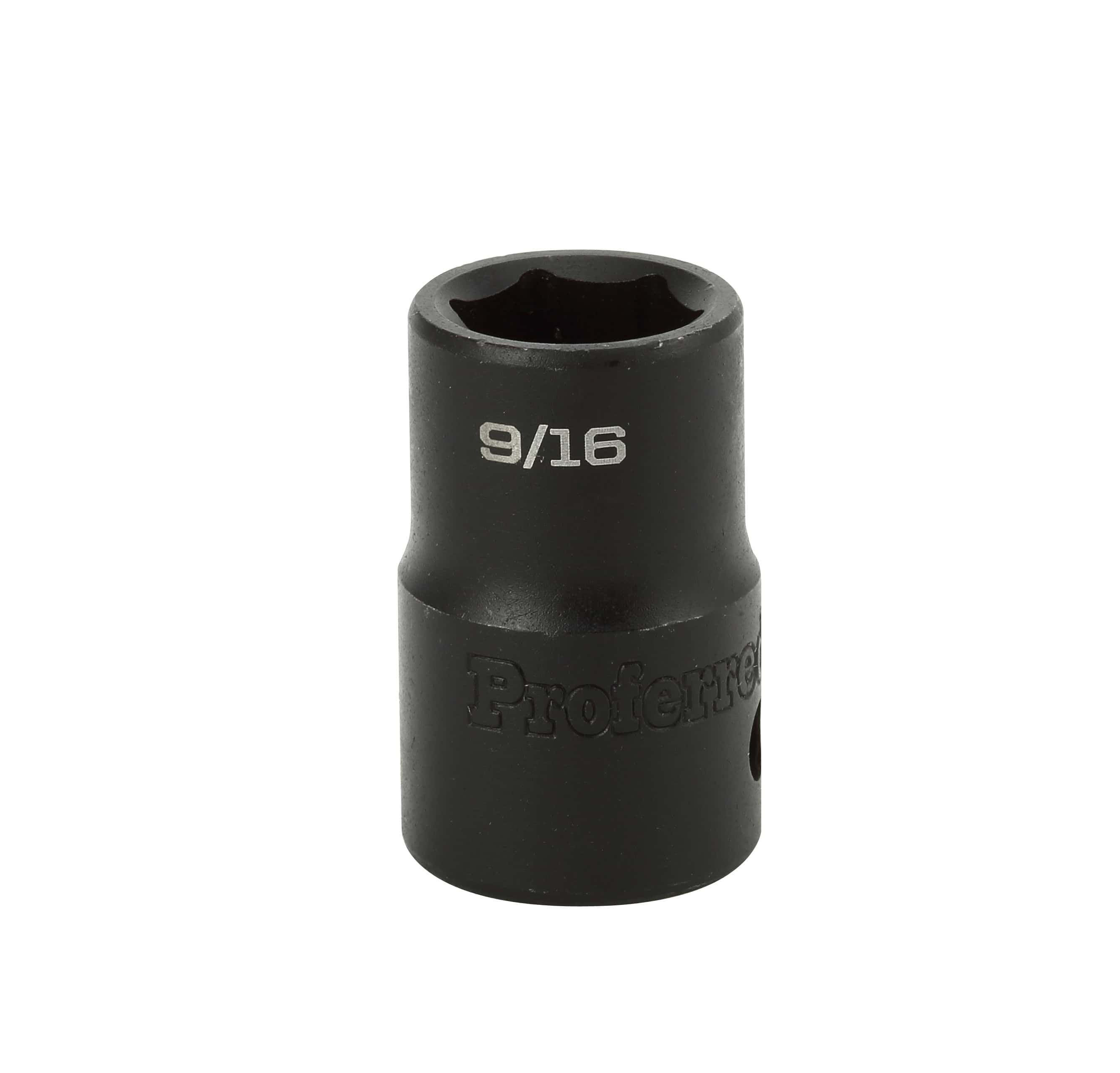 S32018 IMPACT 1/2" DRIVE SAE SOCKET - 9/16" IMPACT 6 Point