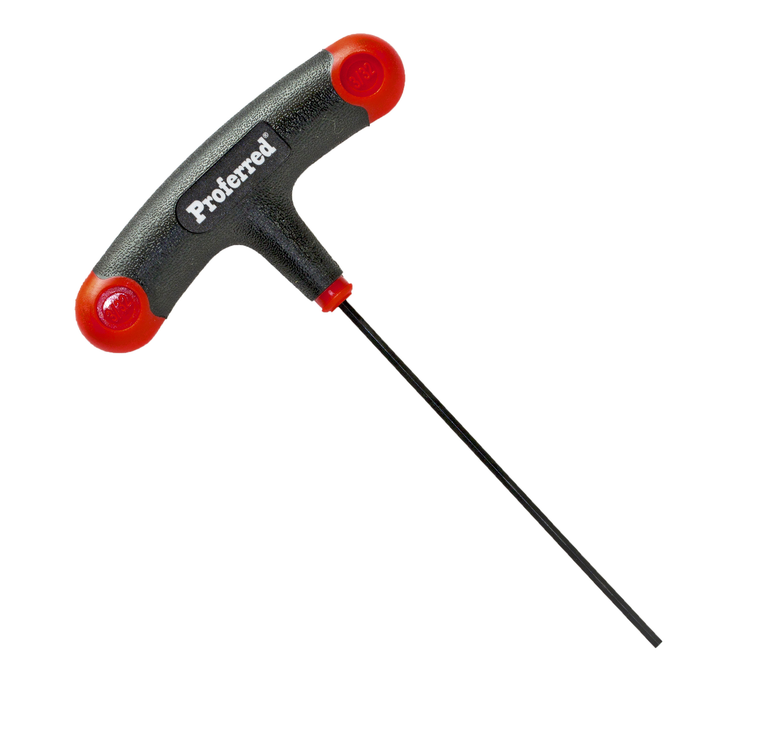 PROFERRED T-HANDLE HEX KEY - 3/32&quot; X 4&quot;