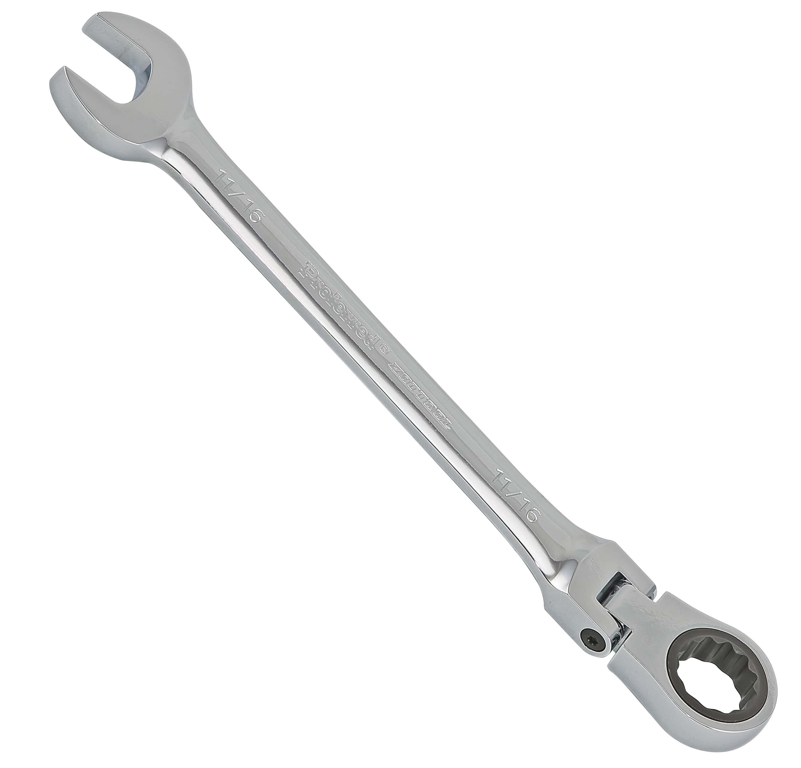 T44022 PROFERRED FLEX RATCHETING COMBINATION WRENCH, CHROME FINISH - 11/16"