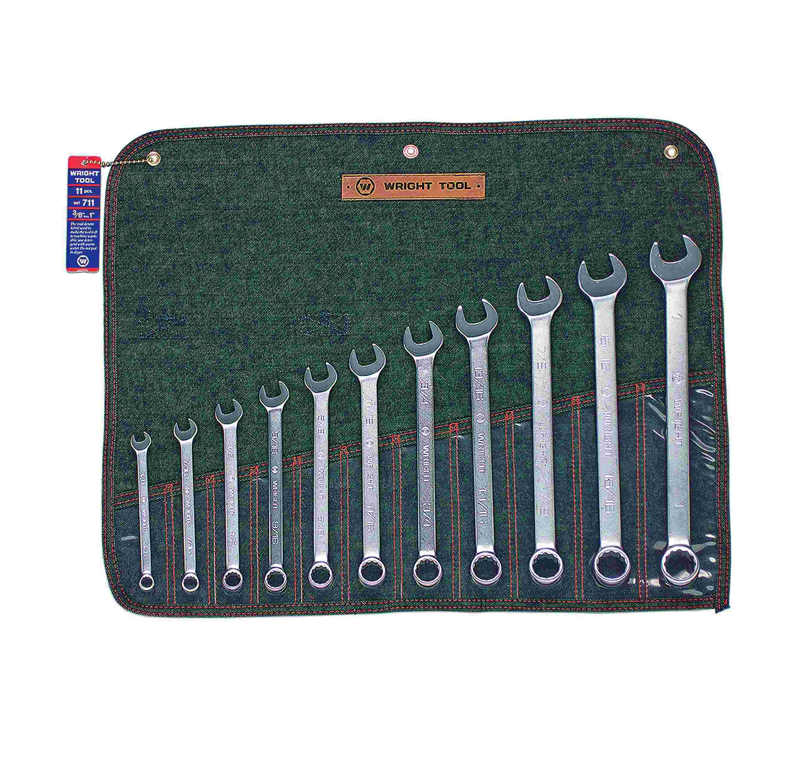 T47001 USA COMBINATION WRENCH SET - 11 Piece (3/8" - 1") 12 pt