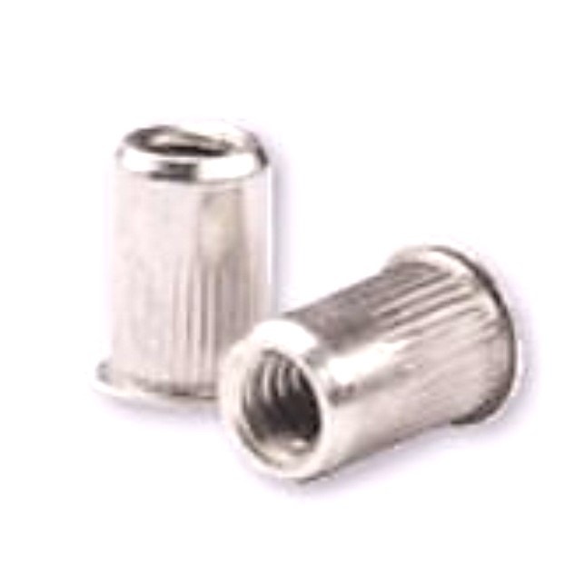 CF-CAK2-610-6.6T CAK2-610-6.6T, Rivetnut Insert, M6x1 ISO-5H (4.19-6.60mm Grip) Round Body Splined, Low Profile Hea