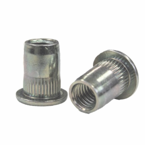 CF-TU-SM10UPO35RZT TU-SM10UPO35RZT, Rivetnut Insert, M10x1.5 ISO-5H (0.79-3.51mm Grip) Round Body Ribbed, Large Flang
