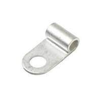 Non-Insulated Flag Ring Terminal, 1/4&quot; Stud, 6 Ga (100 MIN)