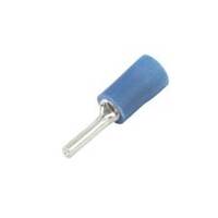 Vinyl Pin Terminal, Funnel Entry, Blue, 16-14 Ga (100 MIN)