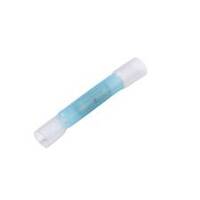 Heat Shrink &amp; Crimp Nylon Sleeve Butt Connector, Blue, 16-14 Ga (10 Min)