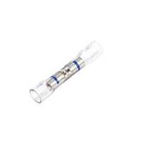 Clear-View Heat Shrink &amp; Crimp Butt Connector, Blue Stripe, 16-14 Ga (10 MIN)