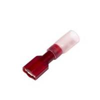 Heat Shrink &amp; Crimp Push-On Terminal, Male, .250&quot;, Red, 22-18 Ga (10 MIN)