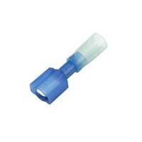 Heat Shrink &amp; Crimp Push-On Terminal, Female, .250&quot;, Blue, 16-14 Ga (10 MIN)