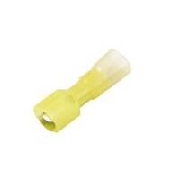 Heat Shrink &amp; Crimp Push-On Terminal, Female, .250&quot;, Yellow, 12-10 Ga (10 MIN)