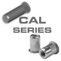 CF-CAL2-610-6.6 CAL2-610-6.6, Rivetnut Insert, M6x1 ISO-5H (4.19-6.60mm Grip) Round Body Splined, Large Flange Hea